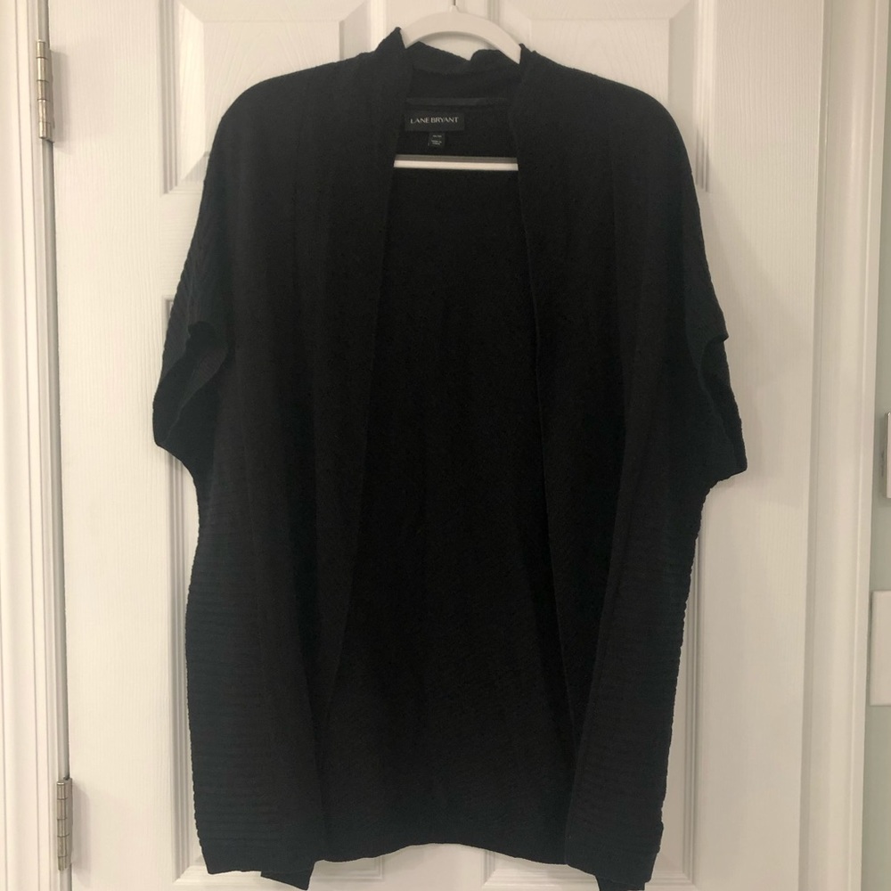 Like new black dolman style short sleeve cardigan